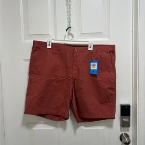 Columbia Men's Brick Red Flat Front Shorts